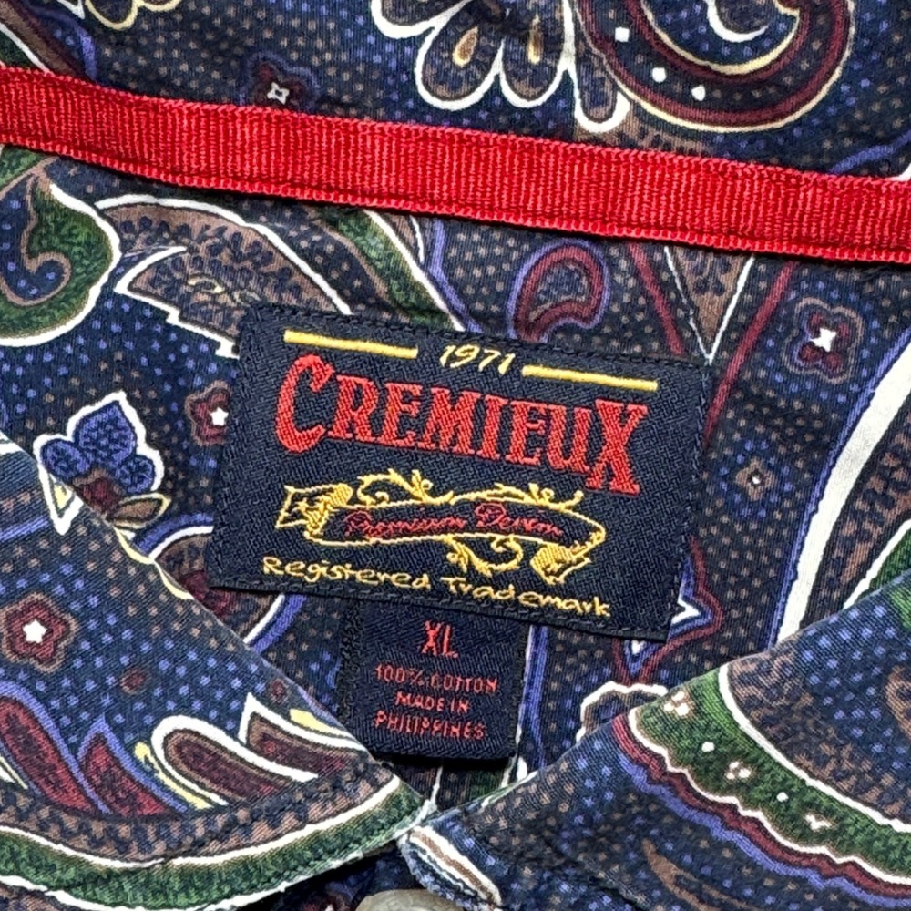 Cremieux Premium Shirt Mens XL Multicolor Paisley Cotton Button Down Long Sleeve - Picture 4 of 4